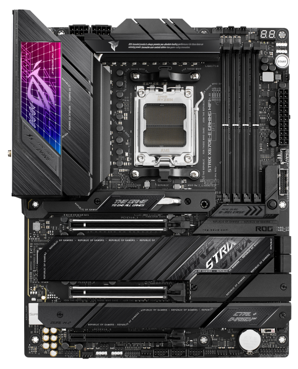 ASUS ROG STRIX X670E-E GAMING WIFI ATX Motherboard, AMD X670 Chipset, AM5 Socket ASUS ROG STRIX X670E-E GAMING WIFI ATX Motherboard, AMD X670 Chipset, AM5 Socket